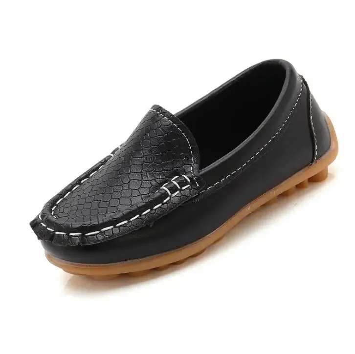 12 Colors All Sizes 21-36 Children Shoes PU Leather Casual Styles Boys Girls Shoes Soft Comfortable Loafers Slip On Kids Shoes