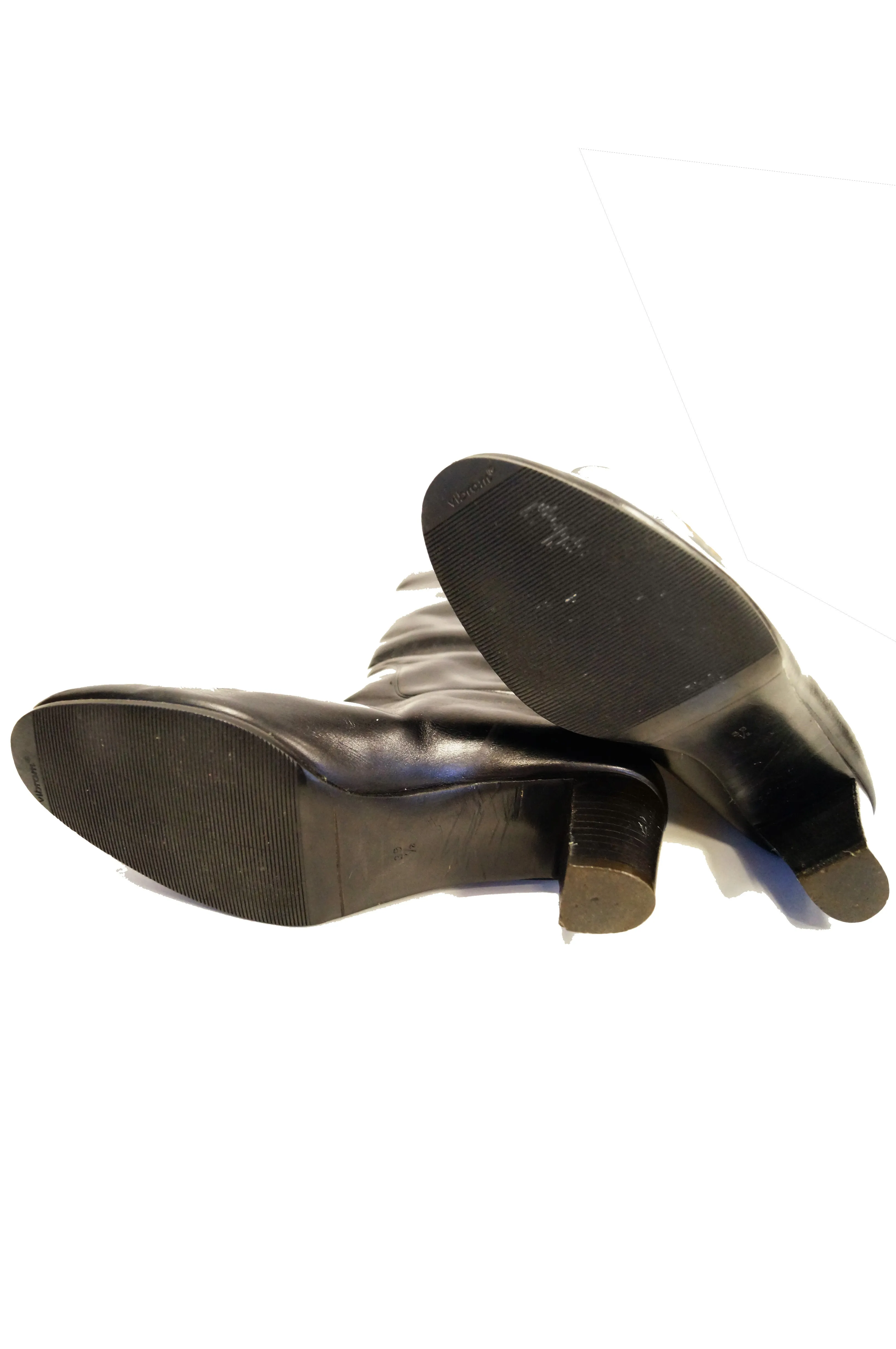 1980s Gucci Black Leather Equestrian "Saddle" Boots