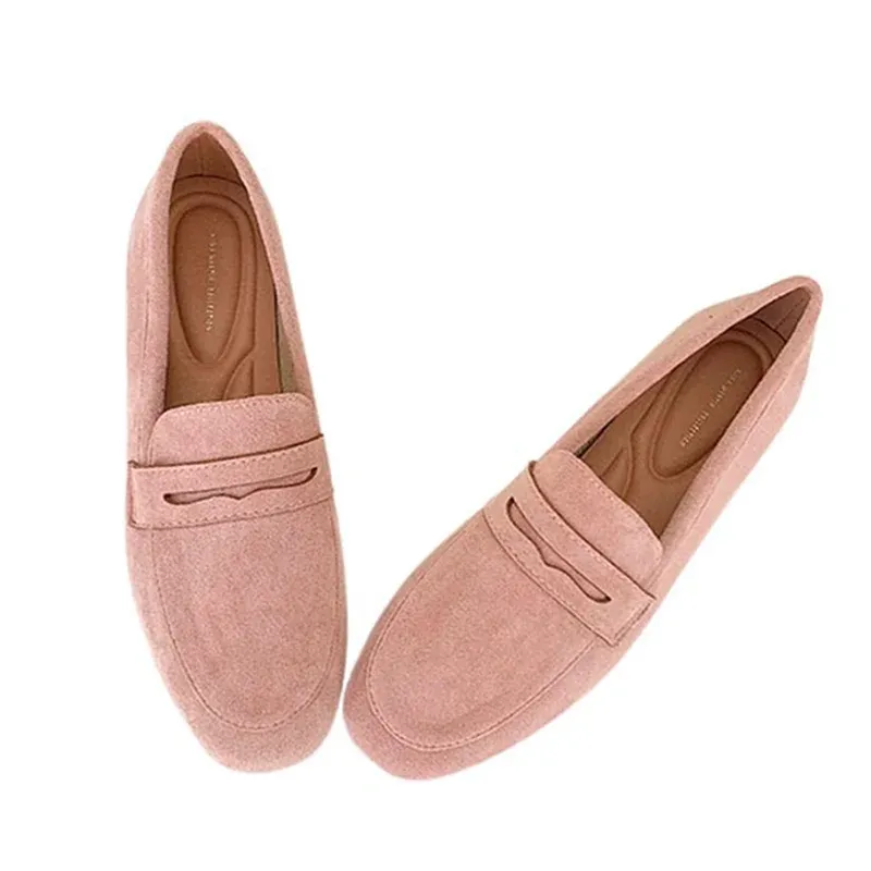Advbridge  -  Square Toe Loafers Slip On Shoes Women Soft Comfortable Ballet Boat Sneakers Simple Shallow Breathable Office Flats