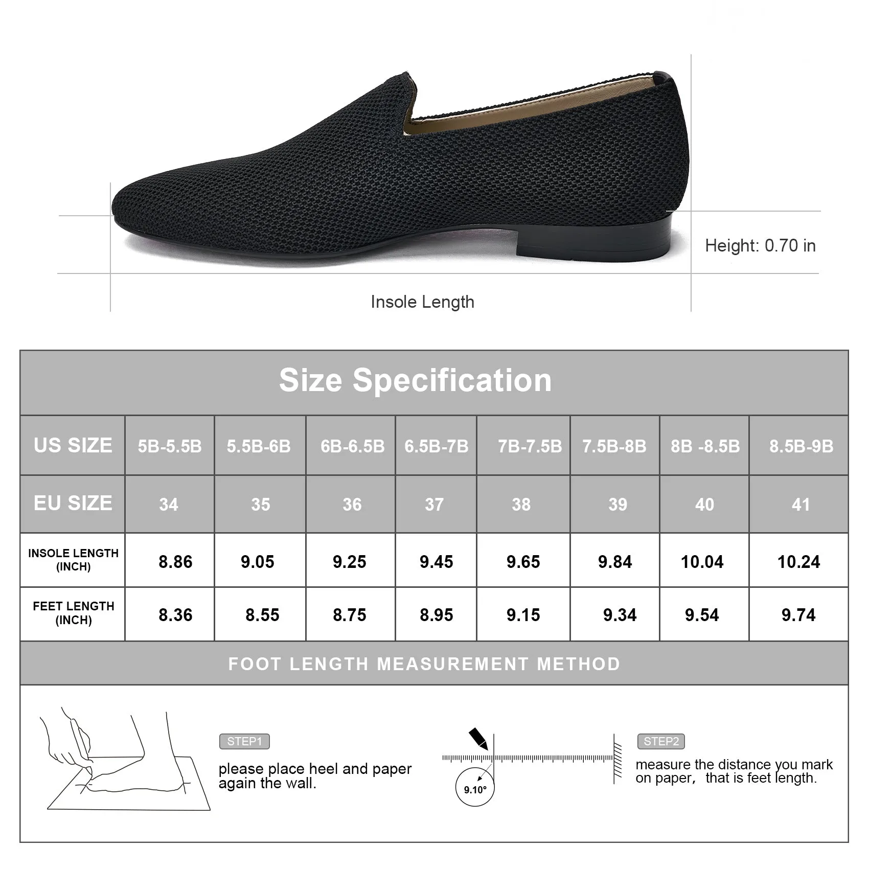 AiciBerllucci - AINA-Black Knit &Calfskin Leather Upper&Cow Leather Lining-Aina- Women Knit Flat Shoes,Comfort Loafers Penny Moccasins-Slip-on Shoes- Knit Driving Loafers -Round Toe Walking Fashion