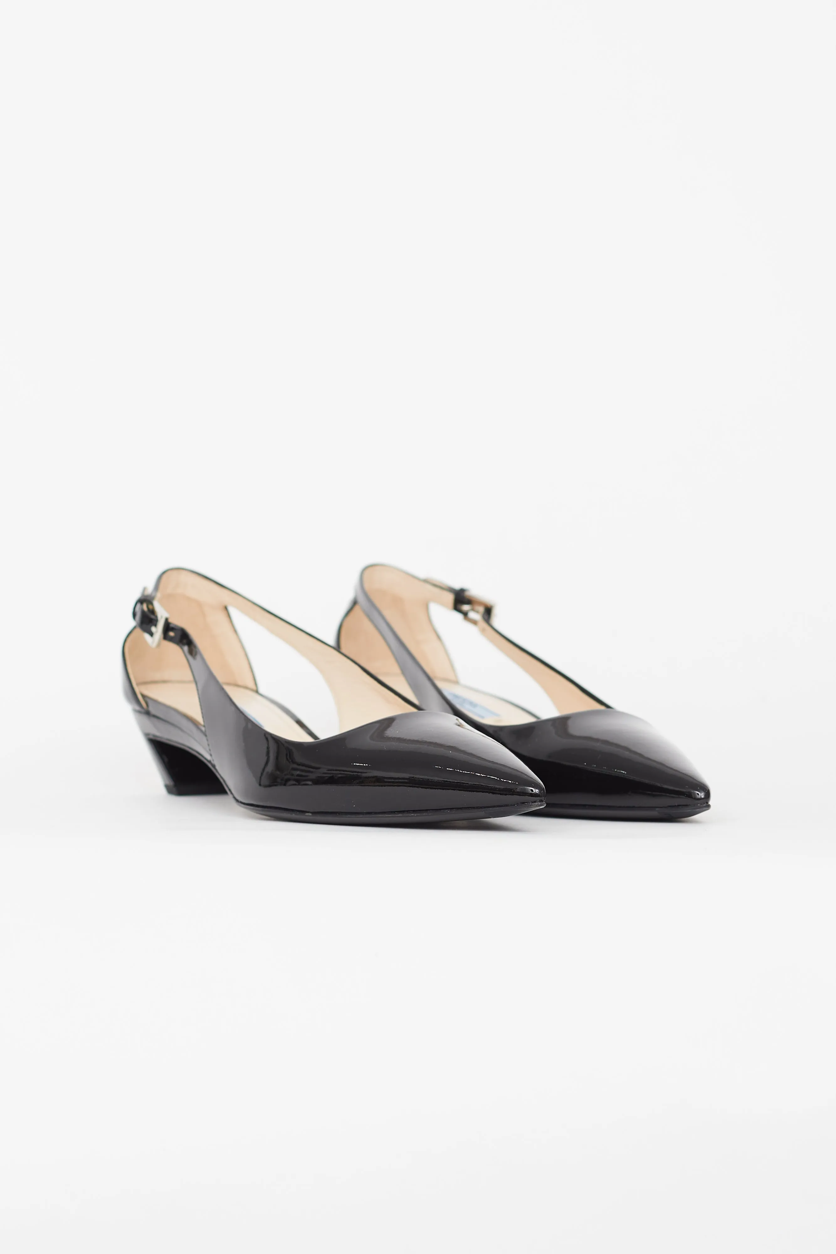 Black Patent Pointed Toe Heel
