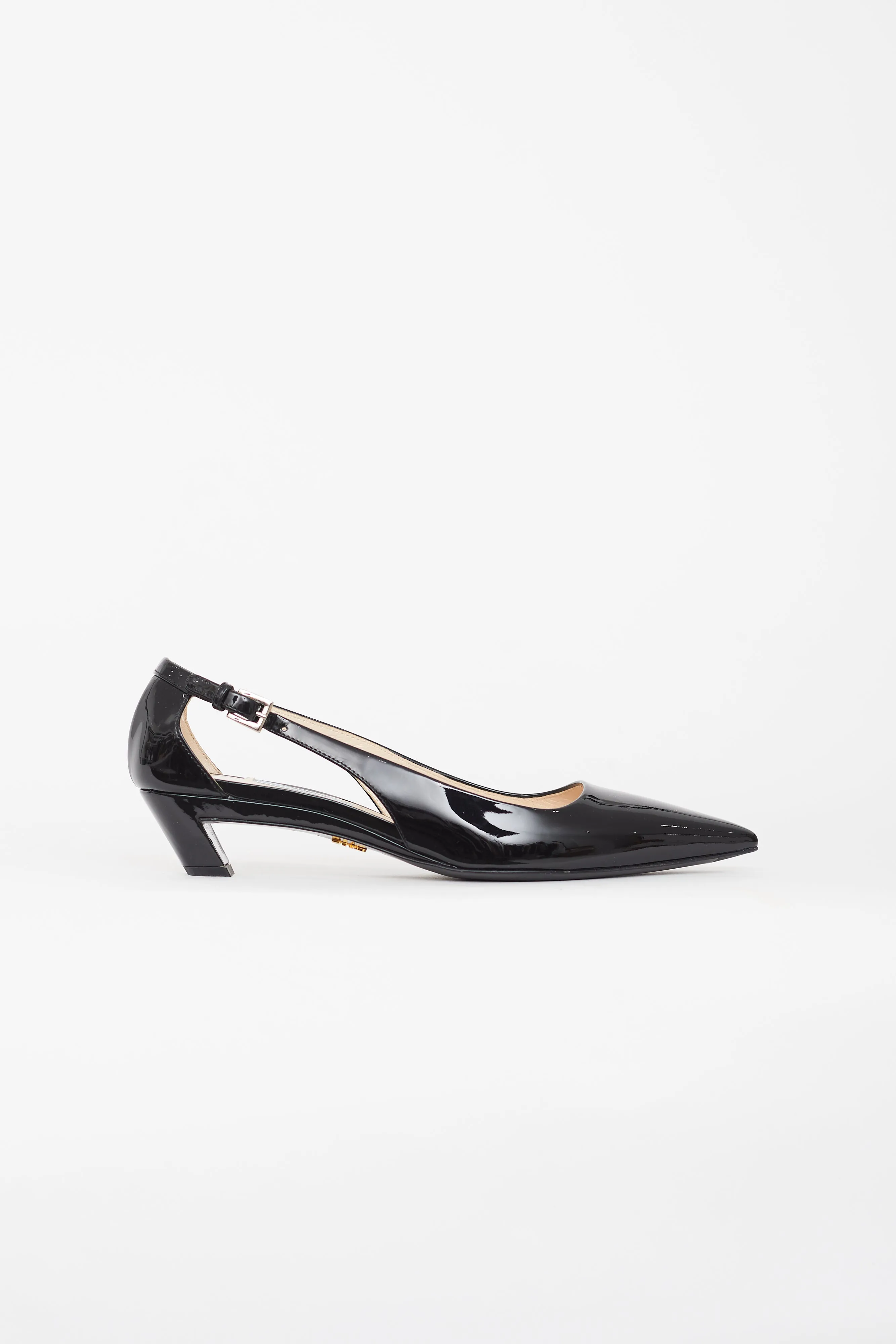 Black Patent Pointed Toe Heel