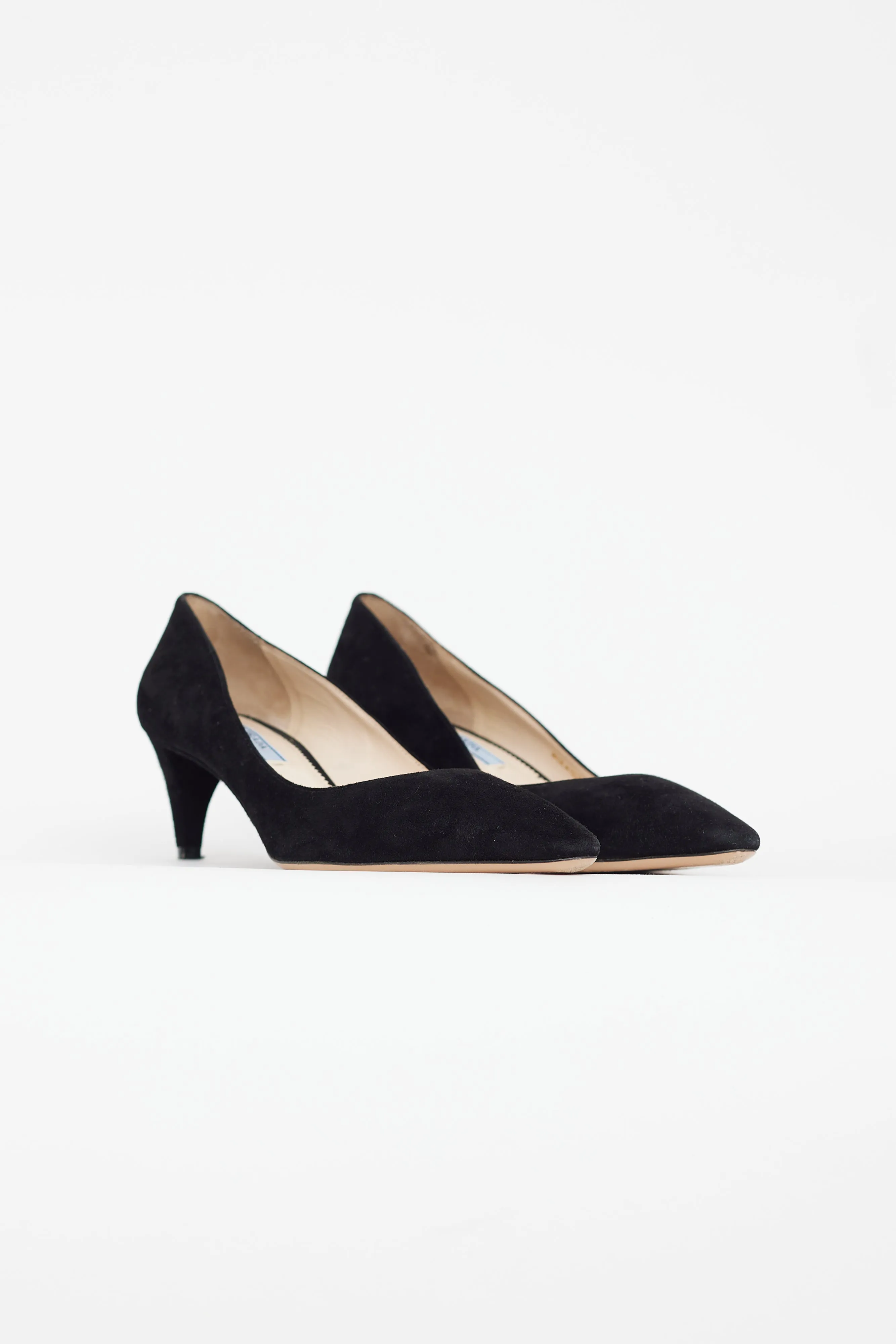 Black Suede Pointed Toe Heel