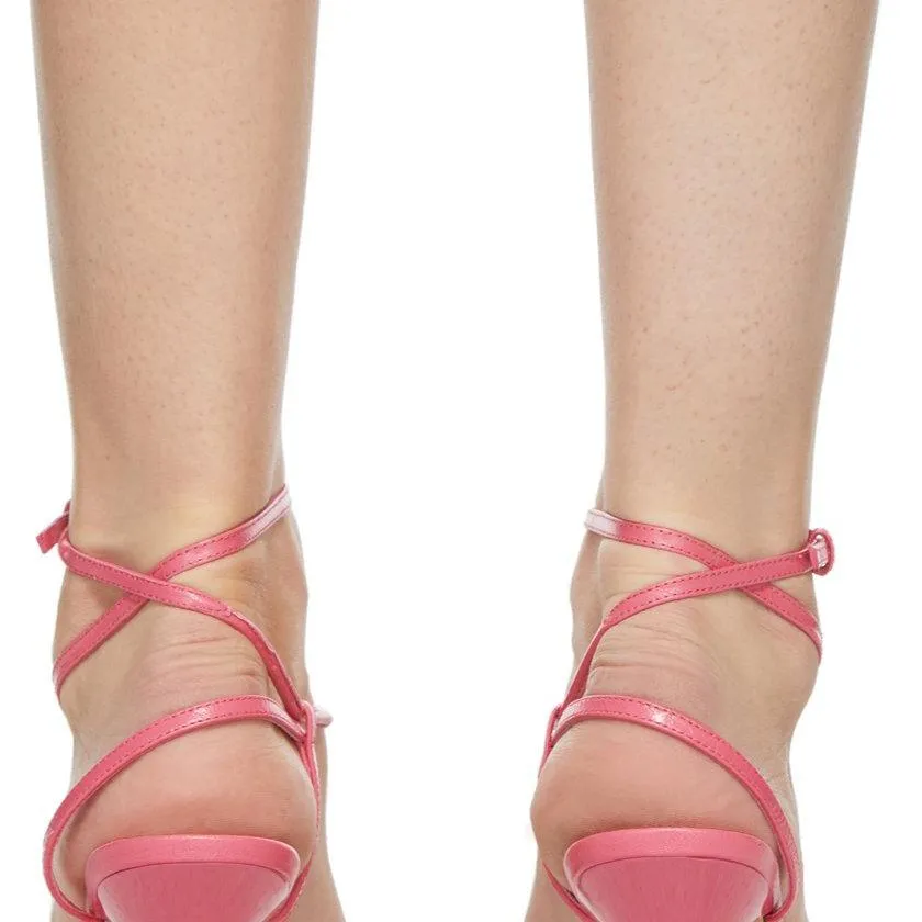 Bottega Veneta Pink Strappy Sandals