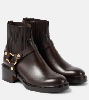 Chloe Dakota leather biker boots