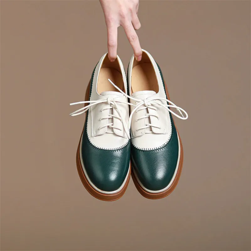 Classic Leisure Vegan Leather Lace-Up Wingtip Oxford Shoes
