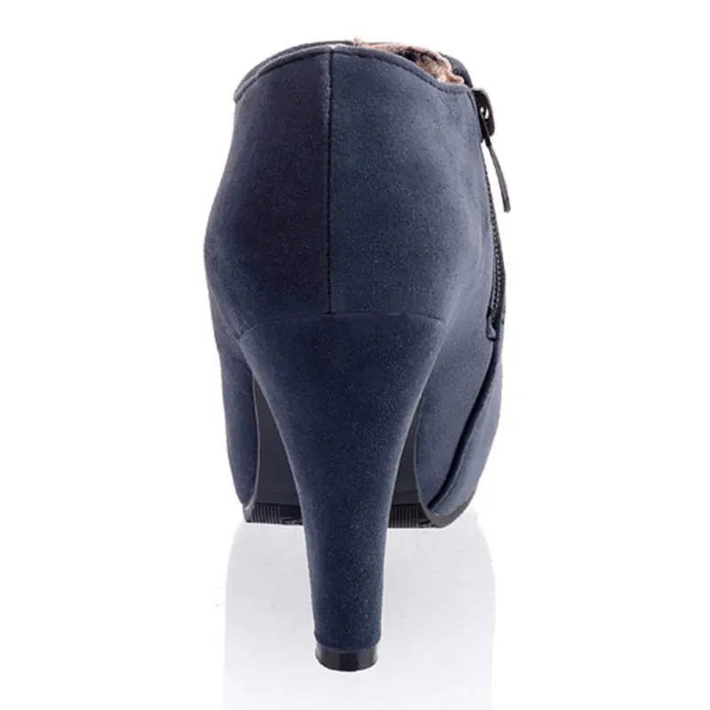Classy and Sophisticated Low-Cut Style High Heel Boots