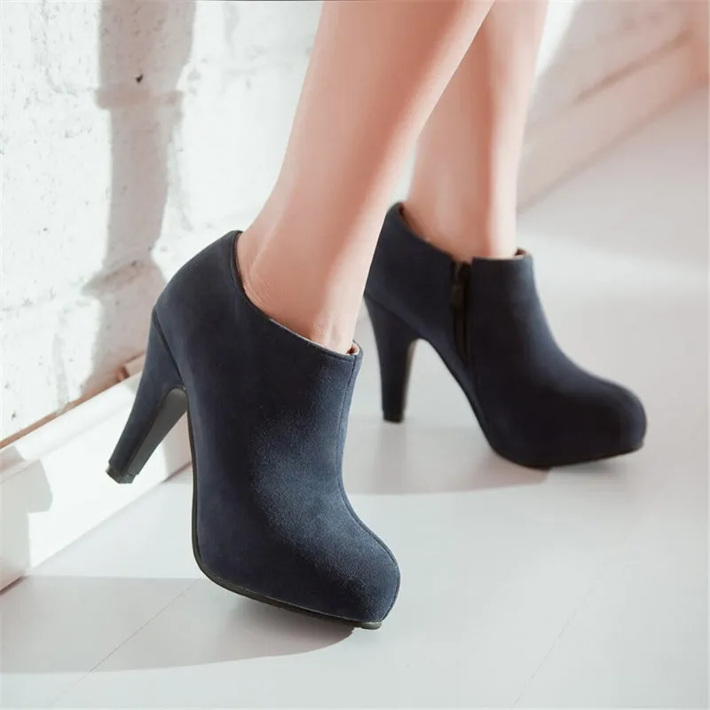 Classy and Sophisticated Low-Cut Style High Heel Boots
