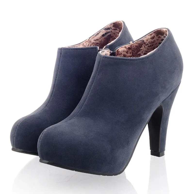 Classy and Sophisticated Low-Cut Style High Heel Boots