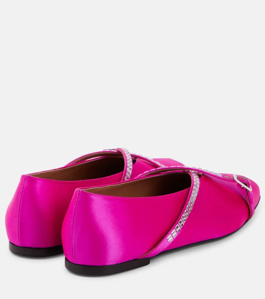 D'Accori Cara satin ballet flats