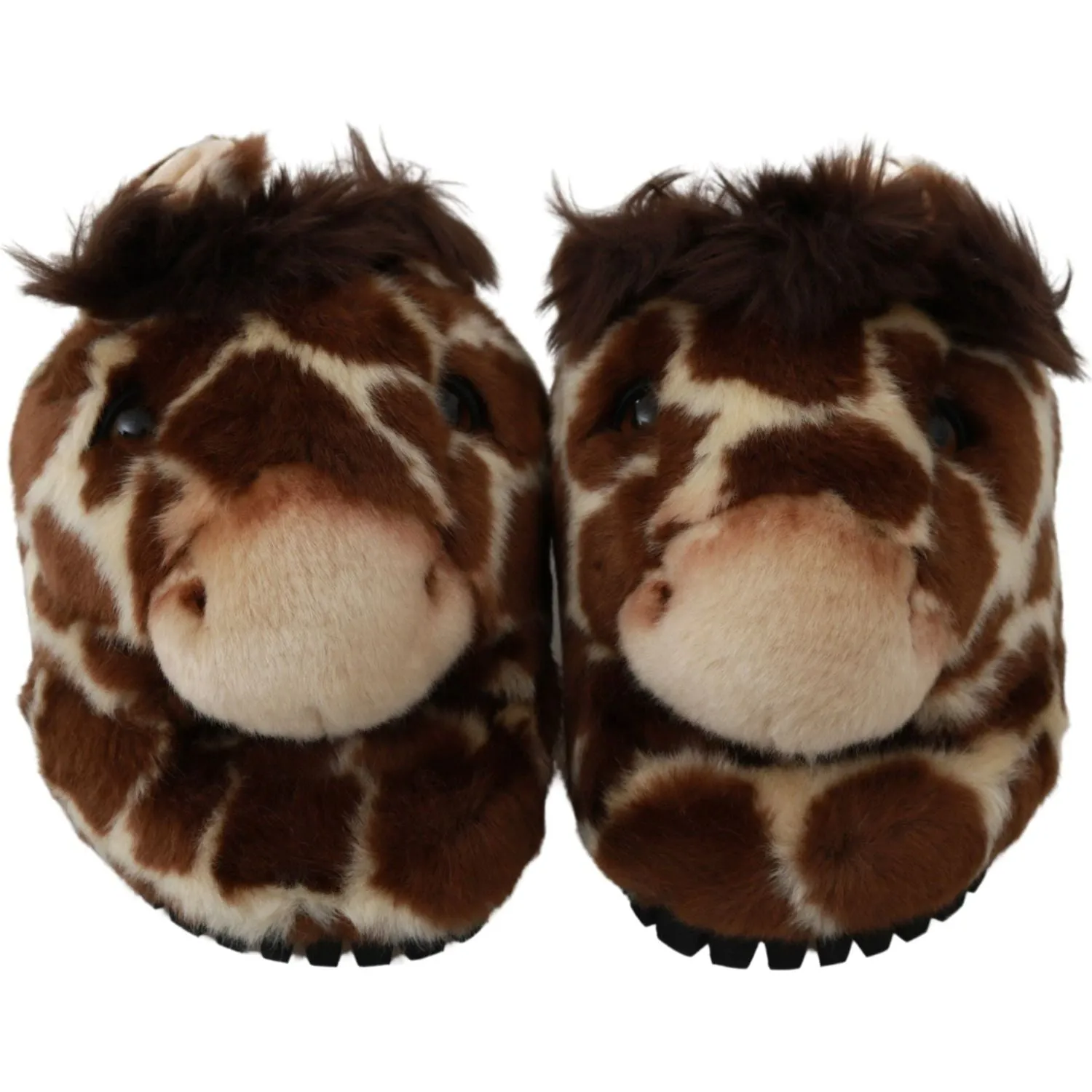 Dolce & Gabbana Elegant Giraffe Pattern Slides for Sophisticated Comfort