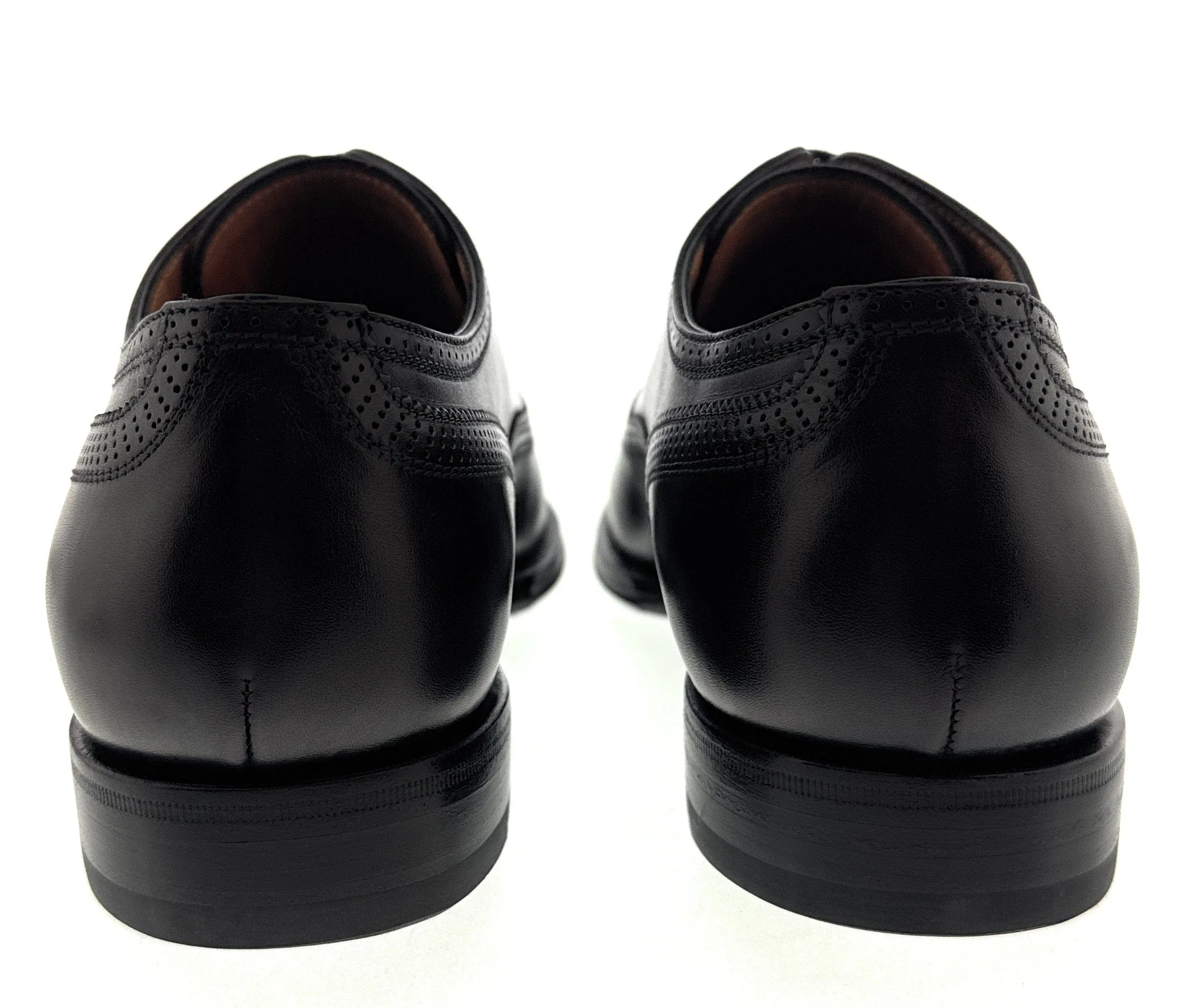Dolce & Gabbana Men's Black Leather Wingtip Brogue Dress Shoes-EU40
