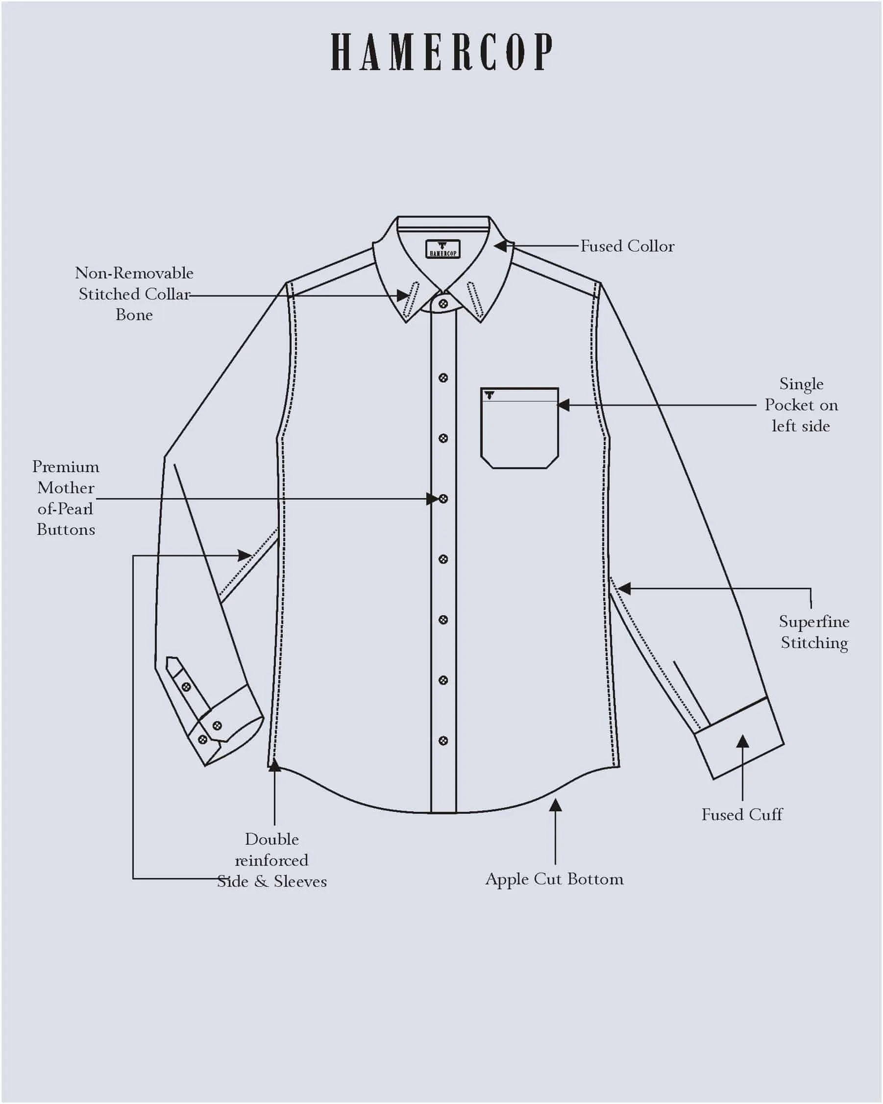 Herson Gray With Black Check Oxford Cotton Shirt