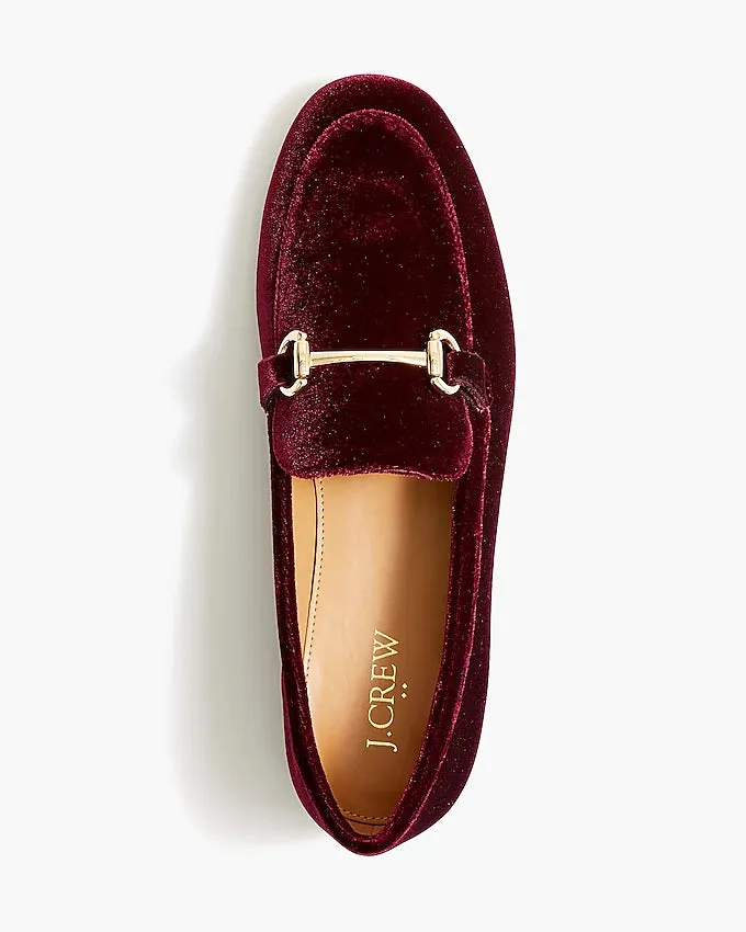 J CREW - Velvet bit loafers