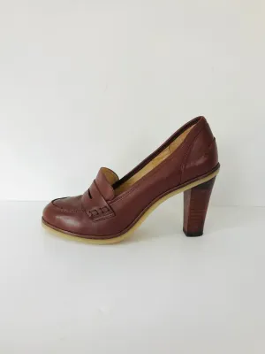 Jaeger Women's Heeled Loafers Shoes | 39 UK6 | Brown