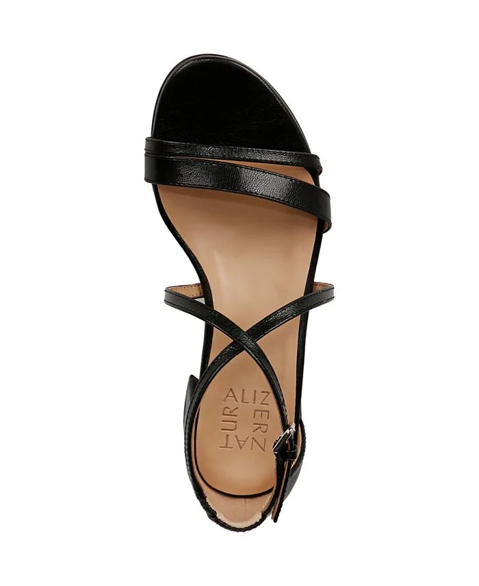 June Naturalizer Classic Mid Heel Sandals, Black