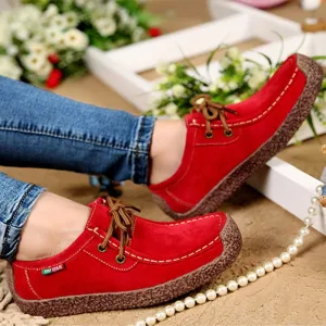 Lace-up Women Flats Comfortable Summer Loafers Women Shoes