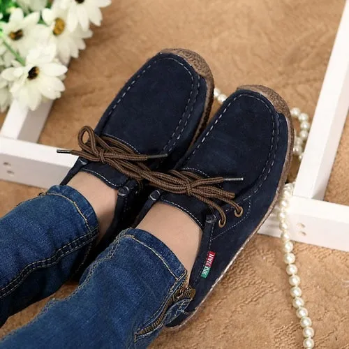 Lace-up Women Flats Comfortable Summer Loafers Women Shoes