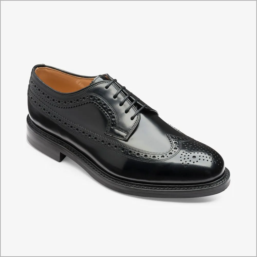 Loake Sovereign Black Leather Shoes Size 8.5 Only/