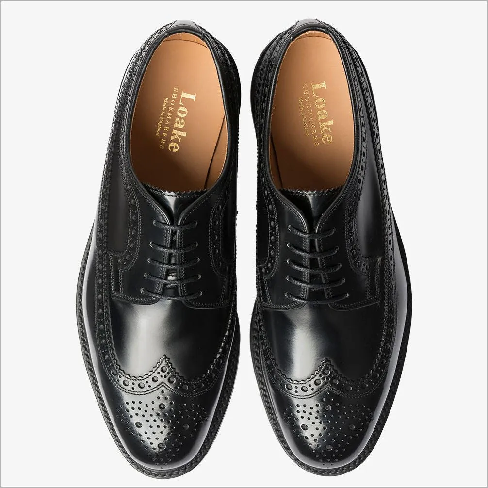 Loake Sovereign Black Leather Shoes Size 8.5 Only/