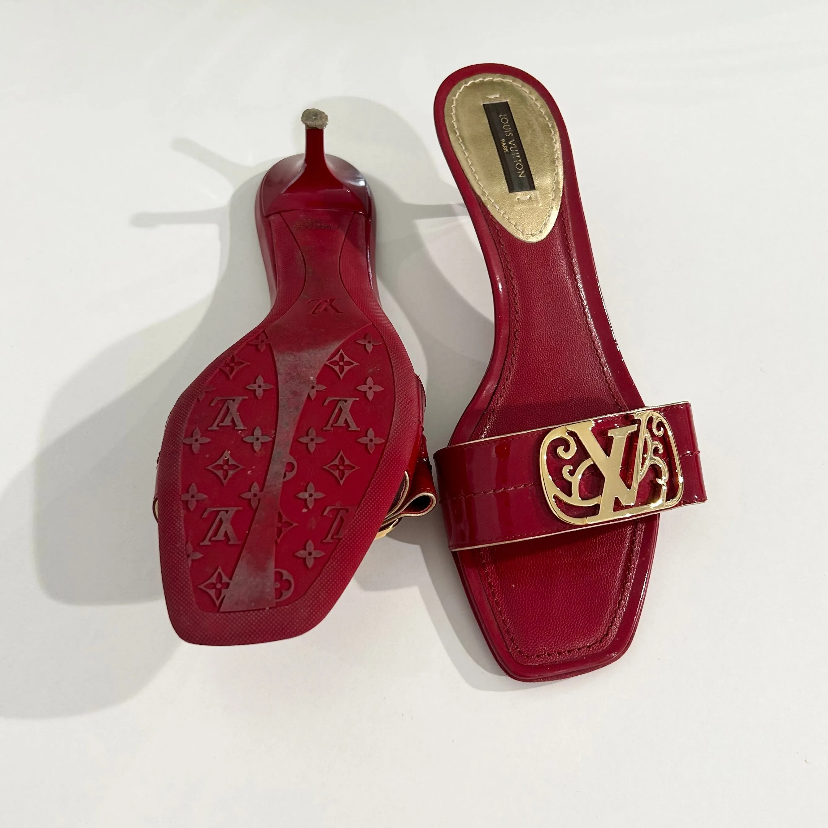 Louis Vuitton Cherry Red Sandals
