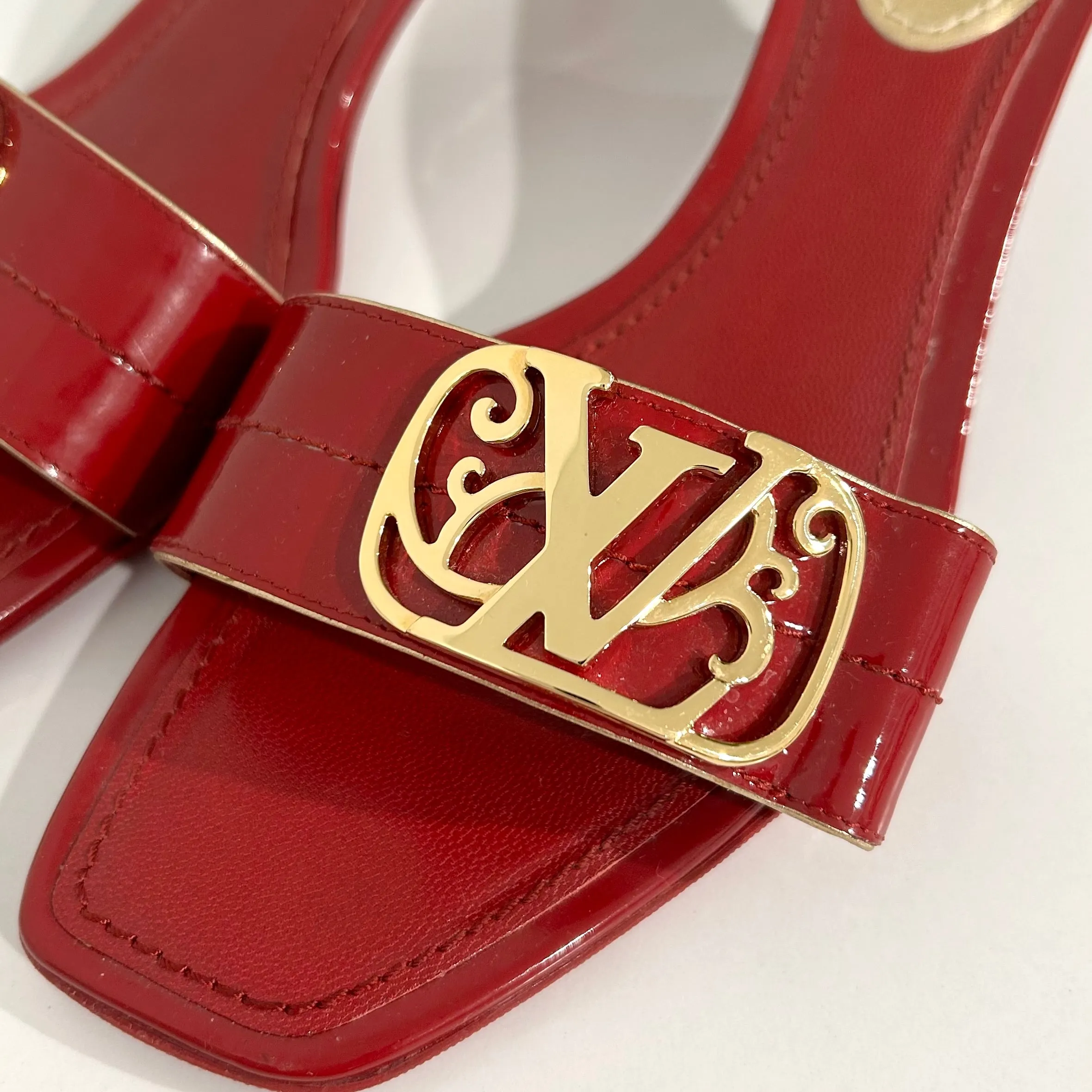 Louis Vuitton Cherry Red Sandals