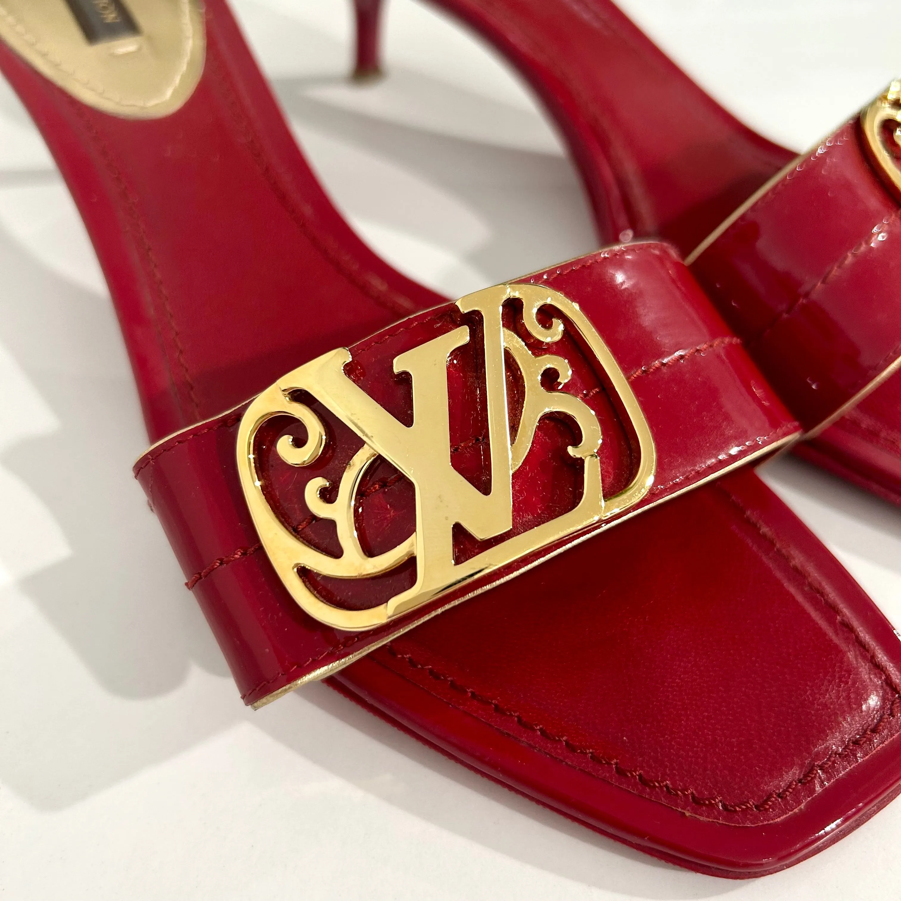 Louis Vuitton Cherry Red Sandals
