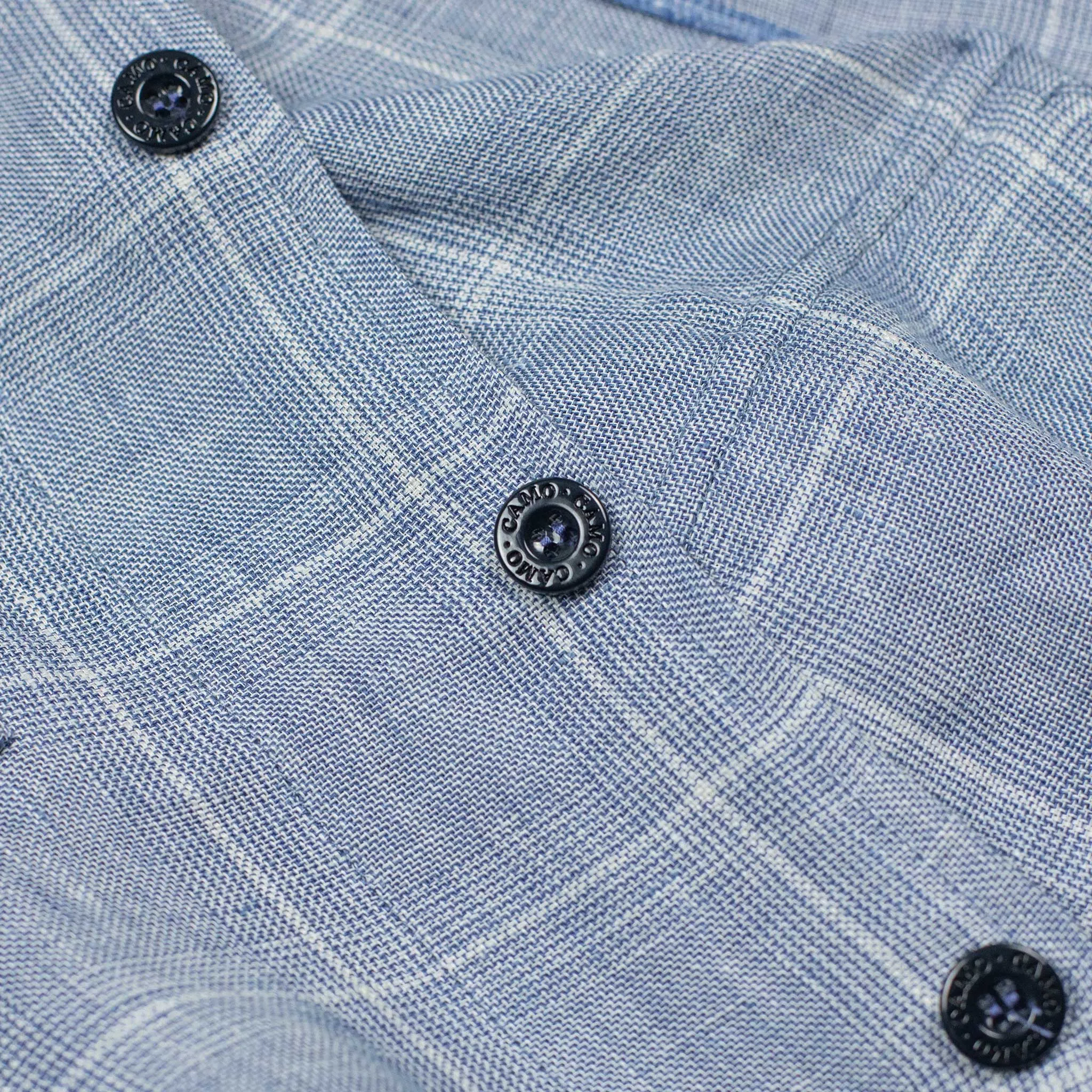 Marengo desert jacket in light blue checked linen