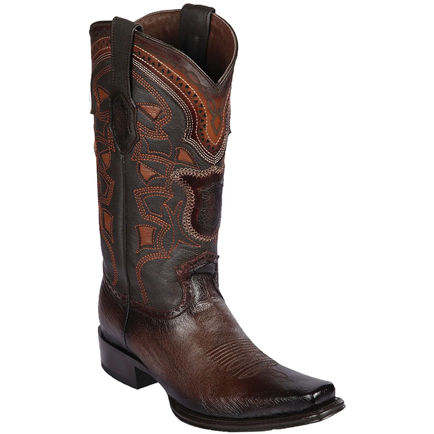 Men's Los Altos Smooth Ostrich European Square Toe Boots 7697