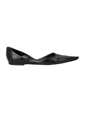 pointed-toe d'orsay flats