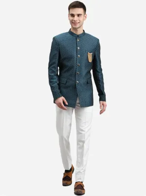 Rama Green Jodhpuri Suit | JadeBlue