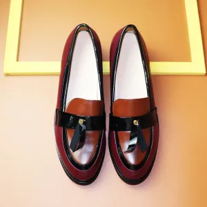 Retro Chic Tassel Vintage Trend Slip-on Vegan Leather Oxford Flat Shoes