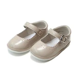 Scarlett Scalloped Mary Jane Patent Almond