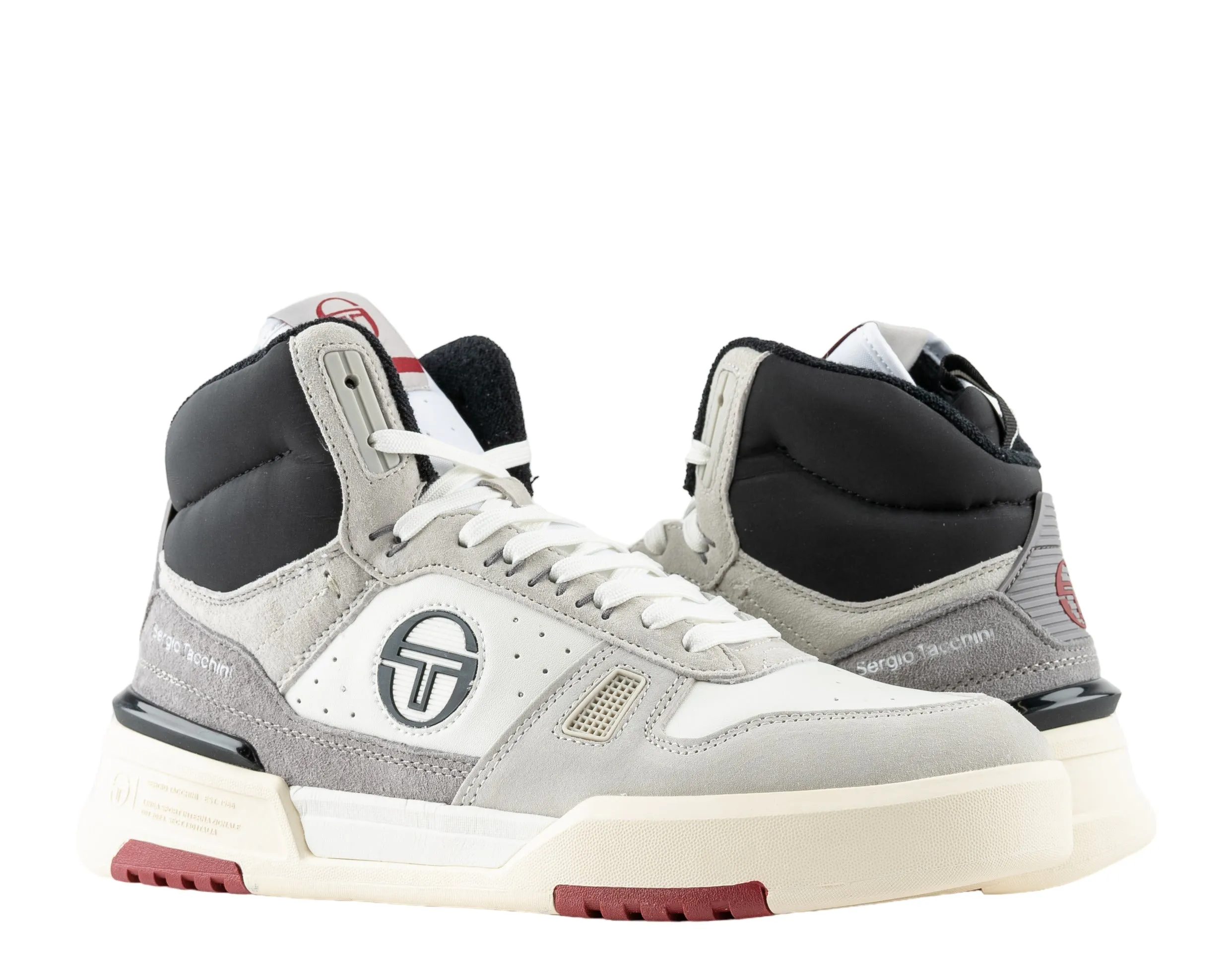 Sergio Tacchini BBALL HI TOP SNEAKER Men’s -ANTIQUE WHITE TOFU QUIET GRAY
