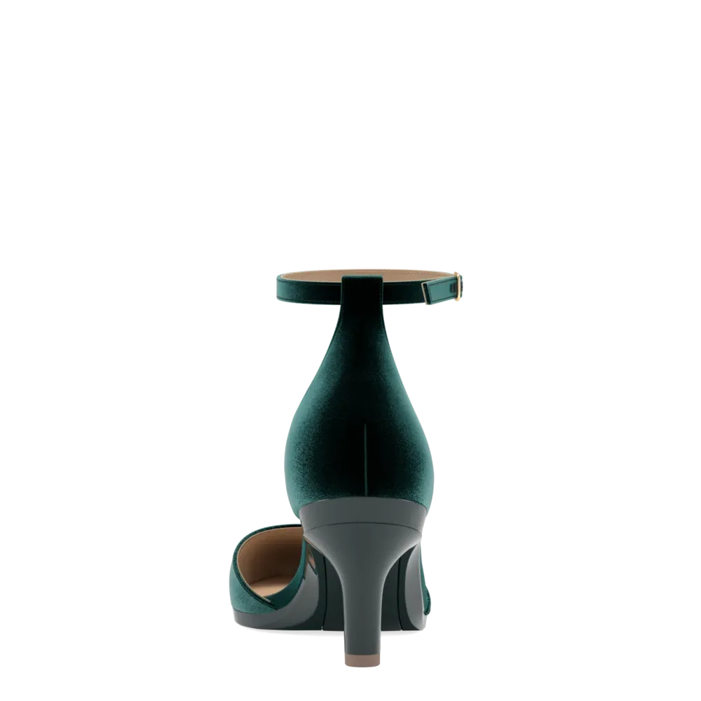 The D'Orsay - Forest Velvet 3 Stiletto