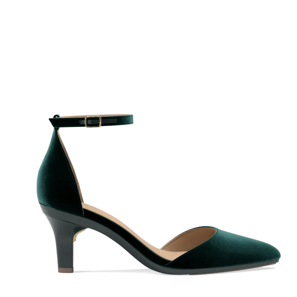 The D'Orsay - Forest Velvet 3 Stiletto