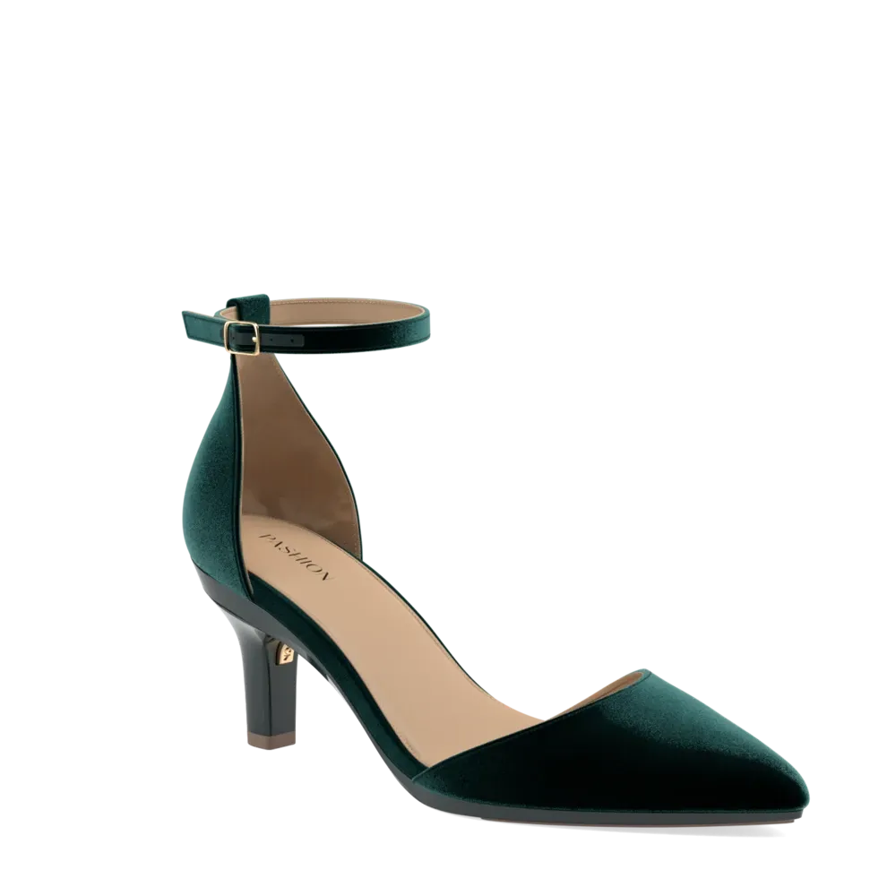 The D'Orsay - Forest Velvet 3 Stiletto