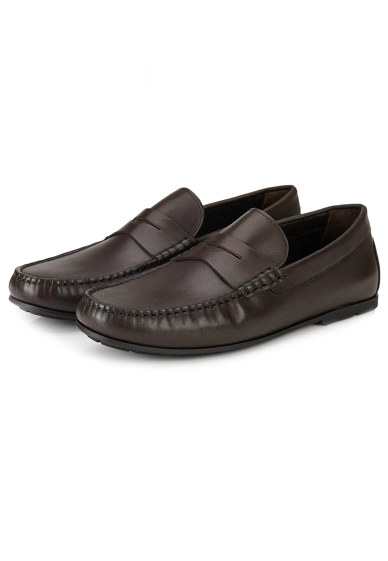 Timeless entire sole leather driving shoes