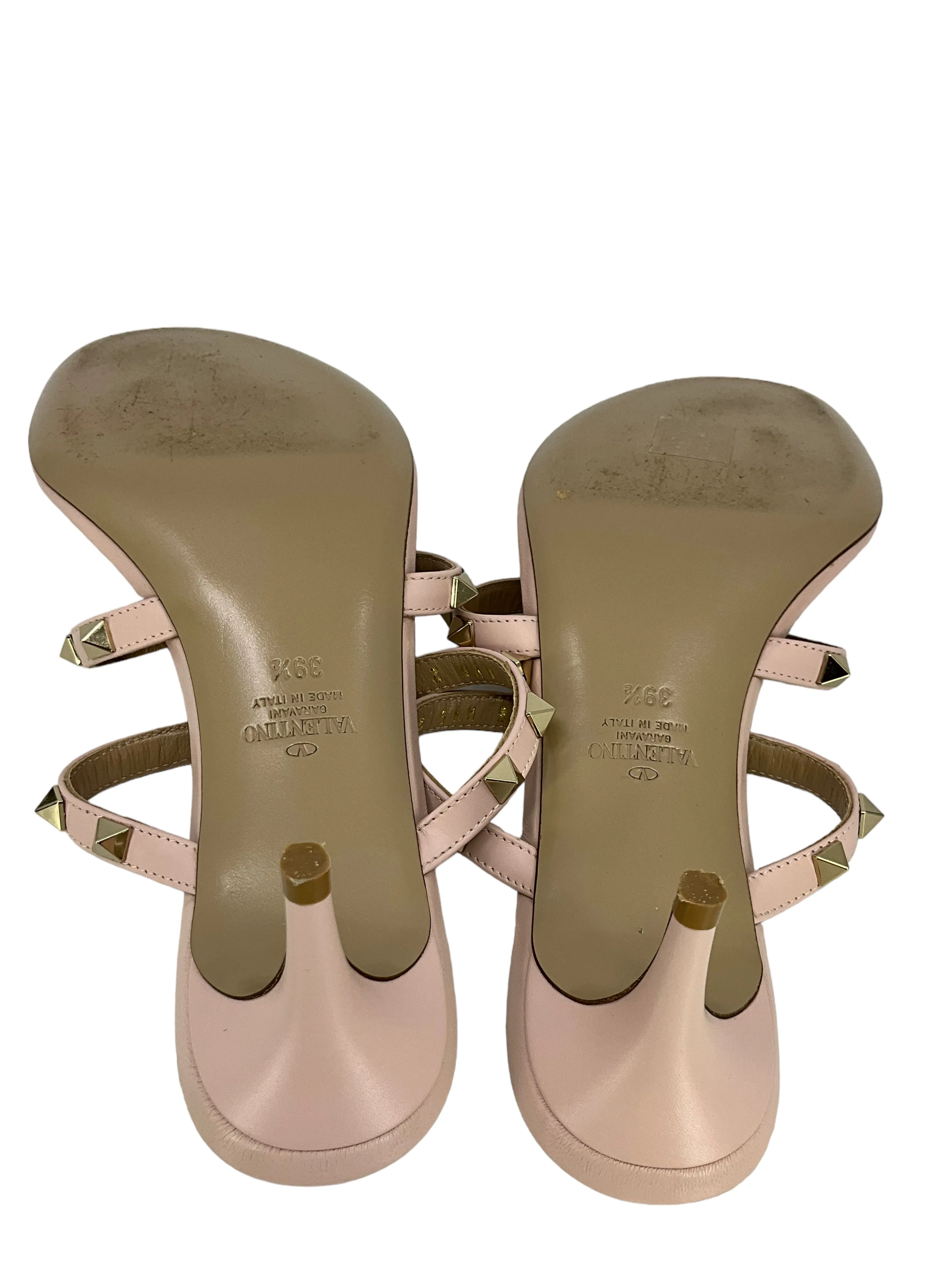 Valentino Rockstud Leather Thong Sandals Size 9.5